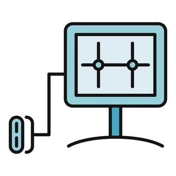 Connecting devices on a screen with network points icon イラスト素材