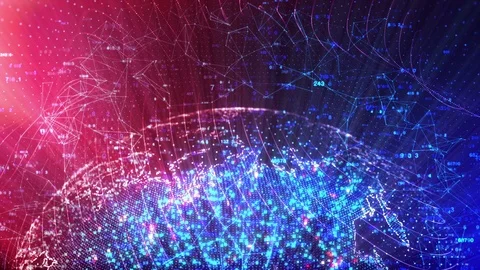 Connecting Digital Earth Stock Footage 88718395