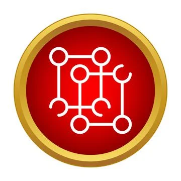 Connecting digital nodes forming an abstract network structure Illustrazione stock