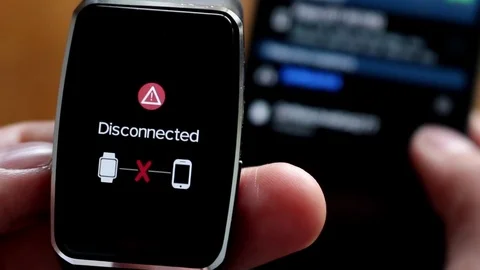 Connecting disconnected smartwatch Stock Footage 76626831