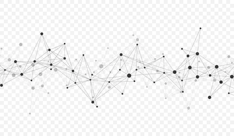 Connecting dots and lines. Abstract geometric plexus style background. Hand 库存插图