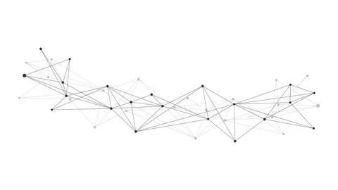 Connecting dots and lines. Abstract geometric plexus style background. Hand Stock Illustration