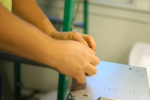 Connecting electrical cables. Stock Photos