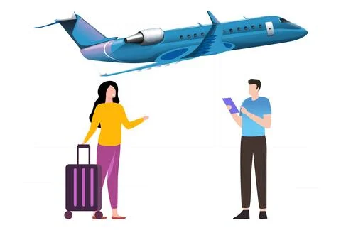 Connecting Flight Concept Illustration Stock Illustration