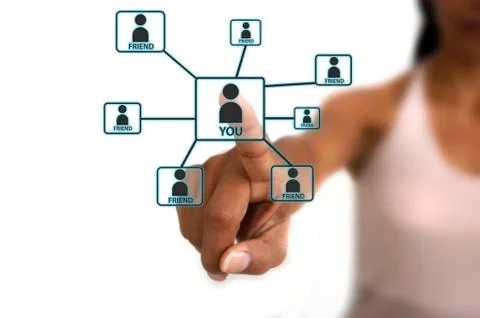 Connecting with friends Stock Photos