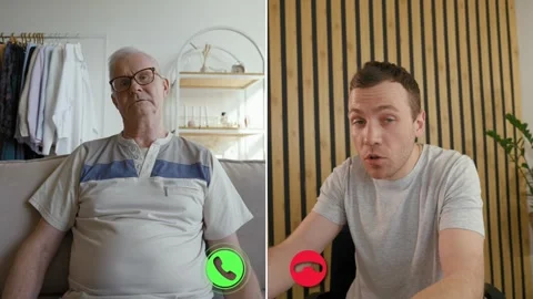 Connecting Generations Through Online Conversations Stock Footage 305547832