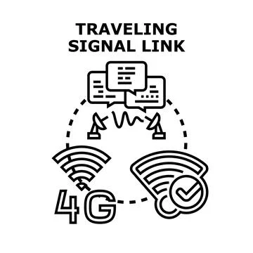 Connecting global wireless network with 4g technology Stock Illustration