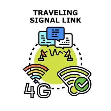 Connecting global wireless network with 4g technology Stock Illustration