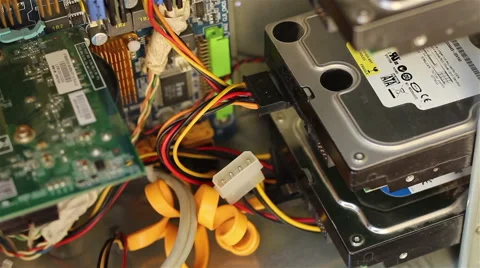 Connecting Hard Disk Drive Stock Footage 46112705
