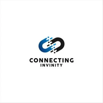 Connecting Infinity Logo Design Stock Illustration