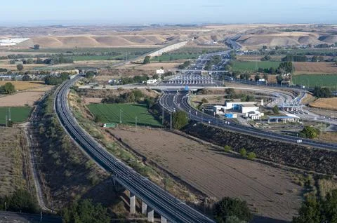 Connecting Journeys: Infrastructure Symbolizing Progress, Travel, and Econo.. Stock Photos