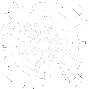 Connecting lines and dots on white background. Abstract network connection de イラスト素材