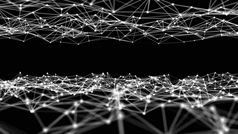 Connecting lines and dots.Big data visualization Loop background. Video stock 139901715