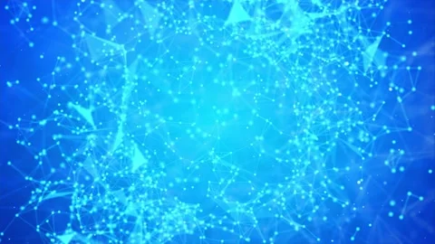 Connecting lines and dots.Big data visualization Loop background. Stock Footage 140091669