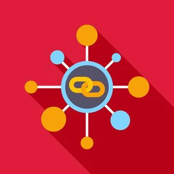 Connecting links forming a digital network structure イラスト素材