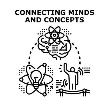 Connecting minds and concepts for new ideas Stock Illustration