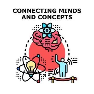 Connecting minds and concepts for new ideas Stock Illustration