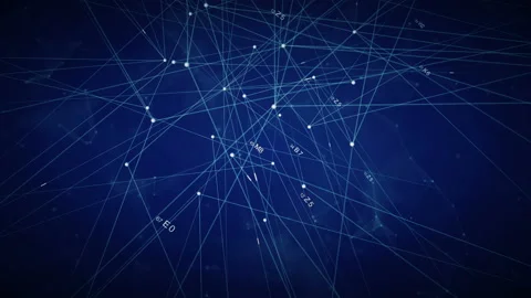 Connecting network.Technological futuristic net cyberspace. Stock Footage 99624707