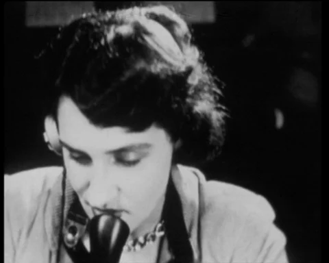 Connecting the Past: Early Call Centre and Switchboard Operators (1930s) Stock-Footage 117990218