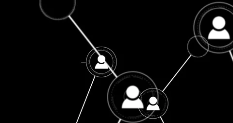 Connecting people on the internet network - Abstract social network Stock Footage 123664895