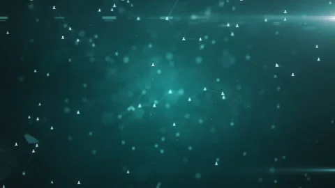 Connecting people on the internet, nodes transforming into the shape of a world Stock Footage 89637459