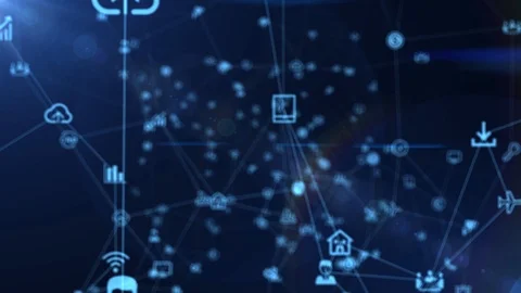 Connecting people on the internet, Social network connections. Stock Footage 119769045
