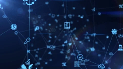 Connecting people on the internet, Social network connections. Stock Footage 119770358