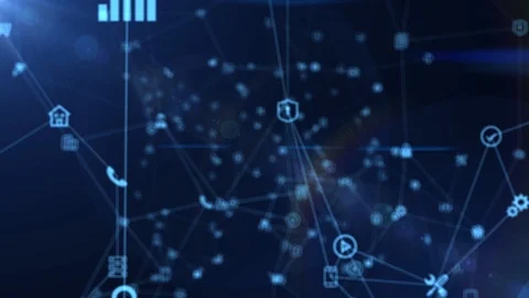 Connecting people on the internet, Social network connections. Stock Footage 119771426