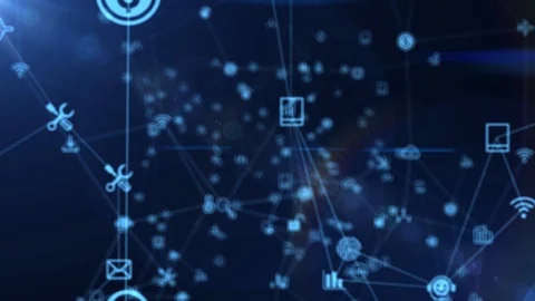Connecting people on the internet, Social network connections. Stock Footage 119798663