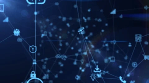 Connecting people on the internet, Social network connections. Stock Footage 119798762