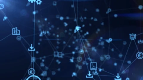 Connecting people on the internet, Social network connections. 動画素材 119798763