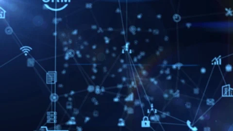 Connecting people on the internet, Social network connections. Stock Footage 119798771