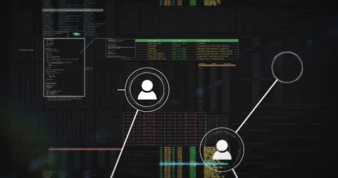 Connecting people network, hacking and social connections - Flight up Stock Footage 123664891