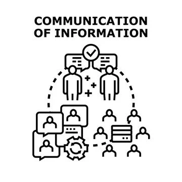 Connecting people sharing information and data network Stock Illustration