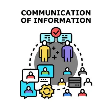 Connecting people sharing information and data network Stock Illustration