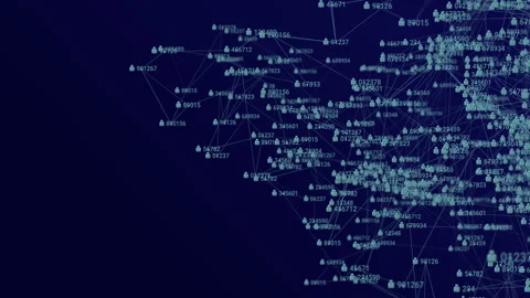 Connecting Plexus lines and digits numbers. Stock Footage 86028163
