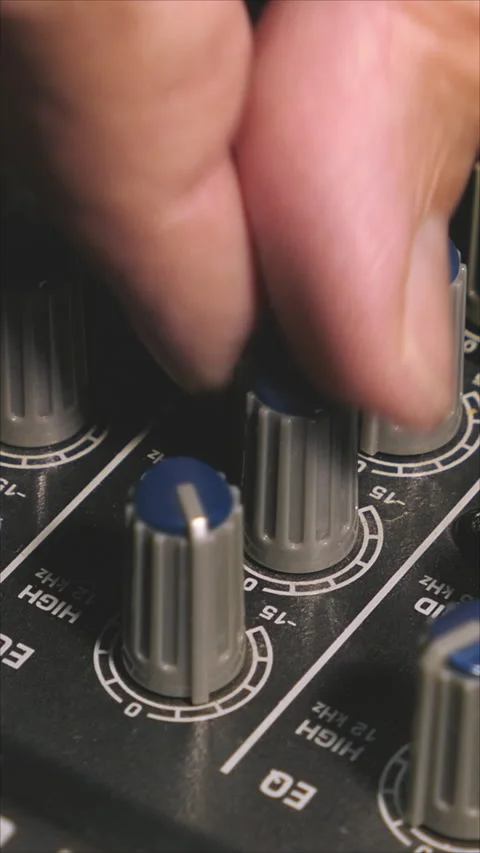 Connecting Professional Audio Cables. Vertical. Stock Footage 276179973