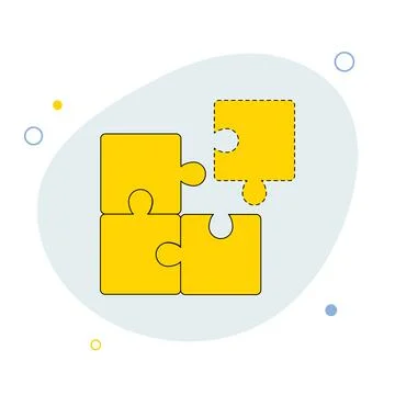 Connecting puzzle elements. Jigsaw. Business concept. Vector illustration flat Stock Illustration