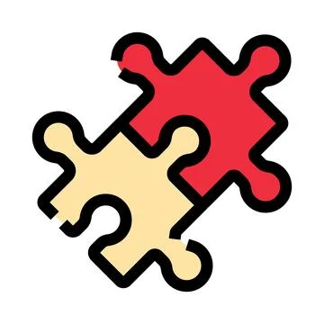 Connecting puzzle pieces finding successful solution concept Illustrazione stock