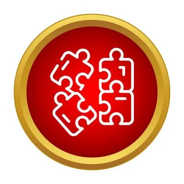Connecting puzzle pieces representing problem solving and teamwork Illustrazione stock