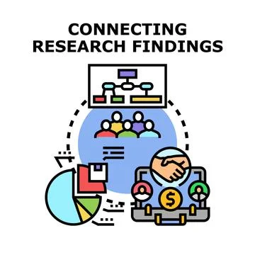 Connecting research findings and developing business solutions Stock Illustration
