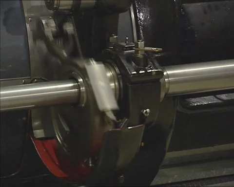 Connecting rod, piston of a steam engine in motion Stock Footage 107656616