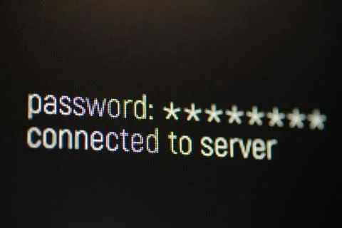 Connecting to server on personal computer Fotos Stock