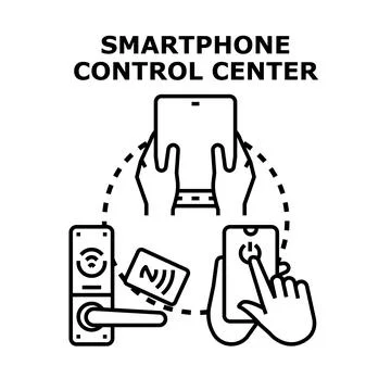 Connecting smart devices remotely using mobile technology Stock Illustration