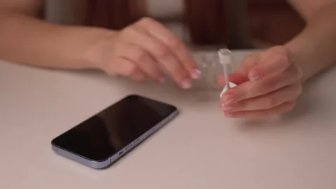 Connecting a Smartphone with an Adapter for Enhanced Functionality and User 스톡 동영상 314625340