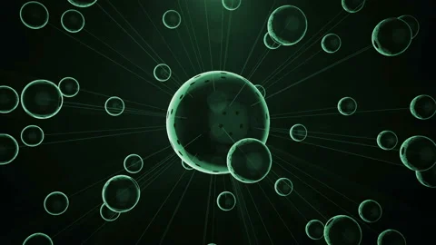 Connecting spheres abstract animation. Video stock 102158918
