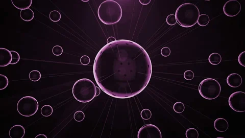Connecting spheres abstract animation. Stock Footage 102158933