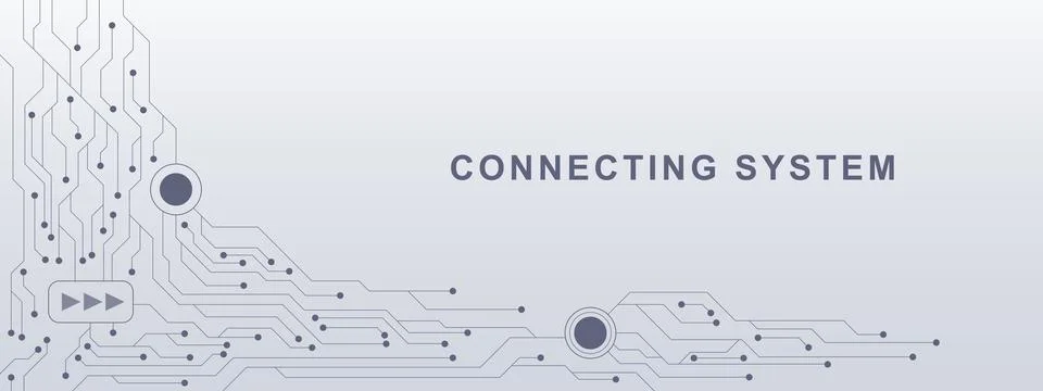 Connecting system with electronic circuit board texture. Stock Illustration