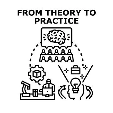 Connecting theory to practice in education and innovation 스톡 일러스트