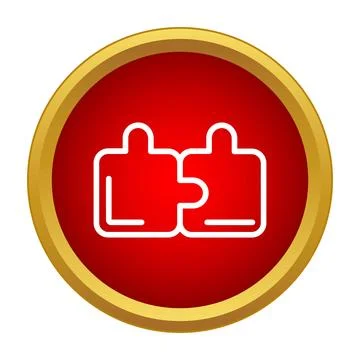 Connecting two puzzle pieces creating teamwork solution 스톡 일러스트
